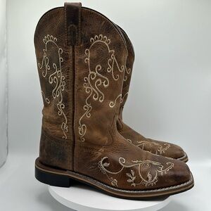 SMOKY MOUNTAIN BOOTS Girls’ Embroidered Cowgirl  Western Boots, Size 3.5